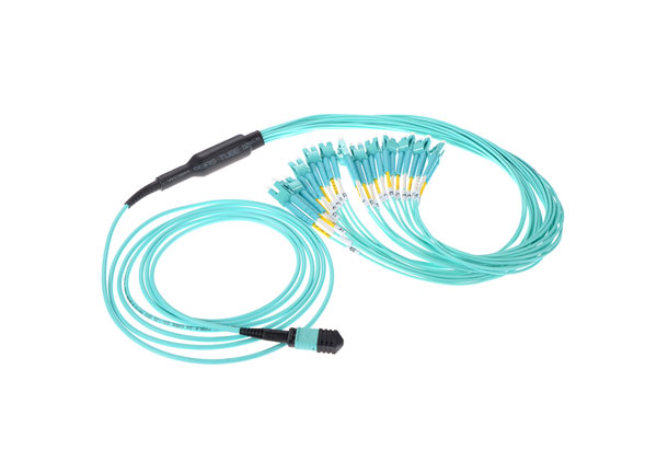 单位光纤MPO MTP至LC 24光纤干线跳线OM3 12至144芯