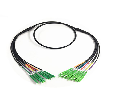breakout fiber patchcords 8 cores sm bend insensitive fiber g657 sc apc lszh black 1