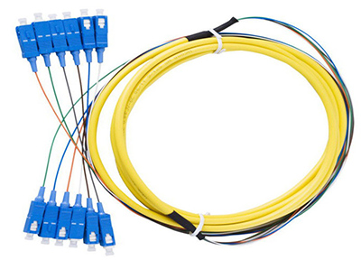 最佳散装电缆 | SC-SC UPC光纤扇出跳线SM 6F 12F弯曲