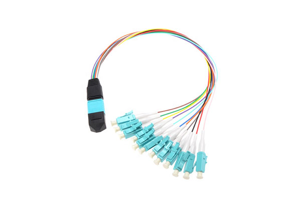高密度MPO-LC光纤跳线12x0.9毫米LC UPC尾纤OM3