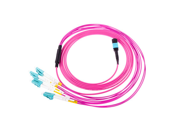 高标准MPO MTP光缆 | A型MPO-LC 8芯光纤跳线OM4 LSZH