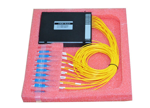 16通道ABS盒单光纤CWDM 1270-1570nm，带2.0毫米LC尾纤
