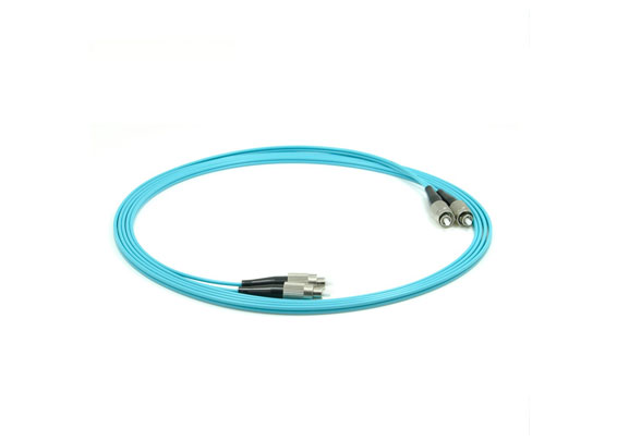 室内跳线FC/PC-FC/PC光纤跨接电缆OM3 50/125um Aqua 2.0毫米护套