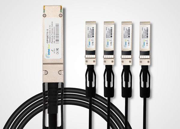 DAC直接连接电缆QSFP28至4 SFP28 DAC电缆100Gbps 5m