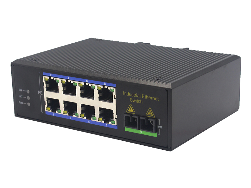 10/100M 1 Optical Port 8 Electrical RJ45 Ports Industrial Ethernet POE Switch