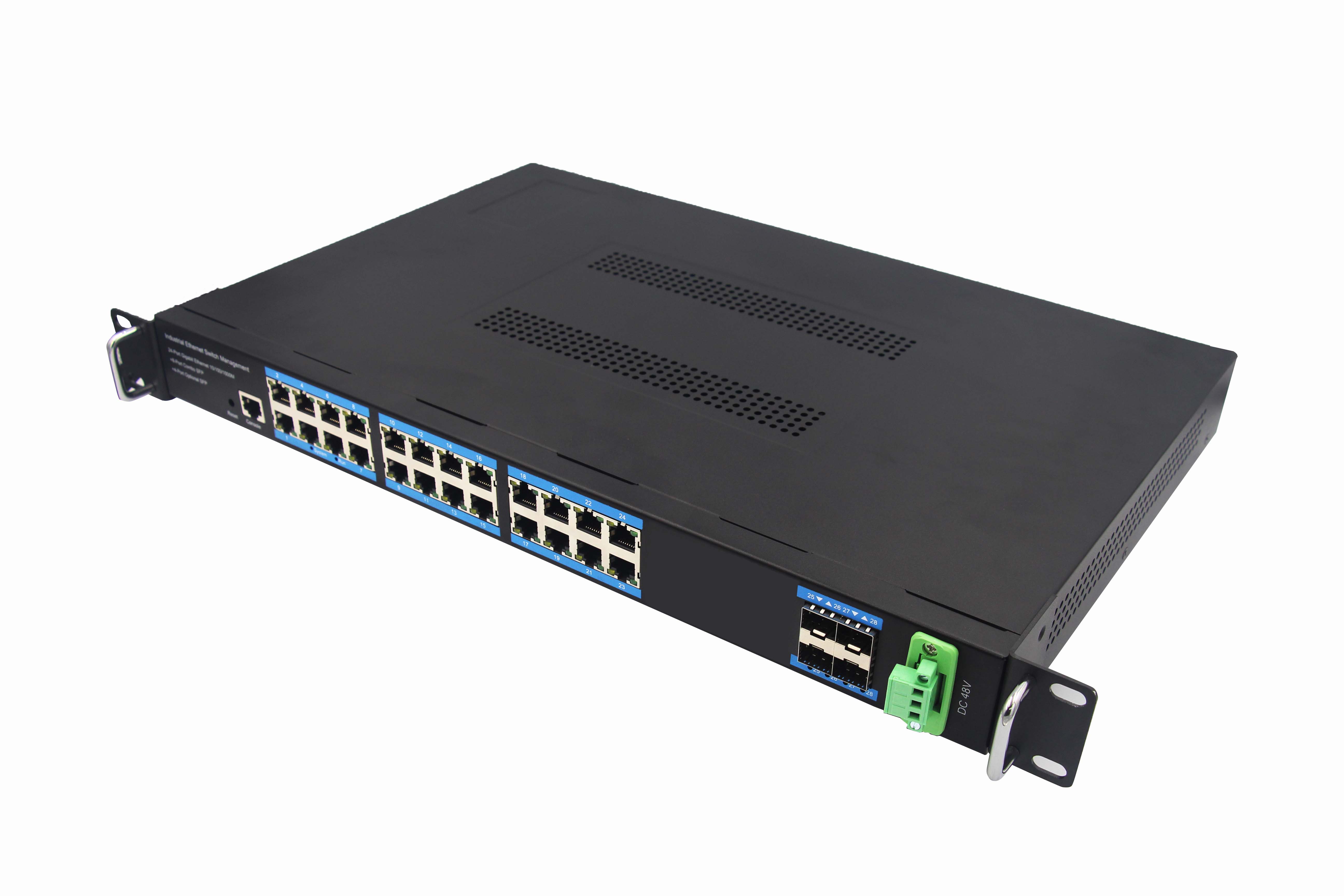 Hot Sale Full Gigabit Industrial Ethernet Switch 24-Port 10M 100M 1000Mbps 4 SFP Ports SFP 4 Combo Ports
