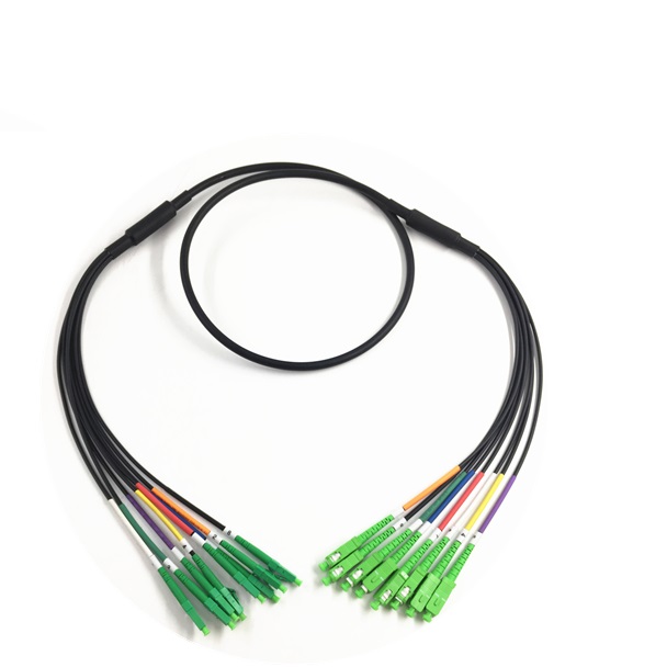 室内室外光纤扇形件SC/APC-SC/APC跳线8芯