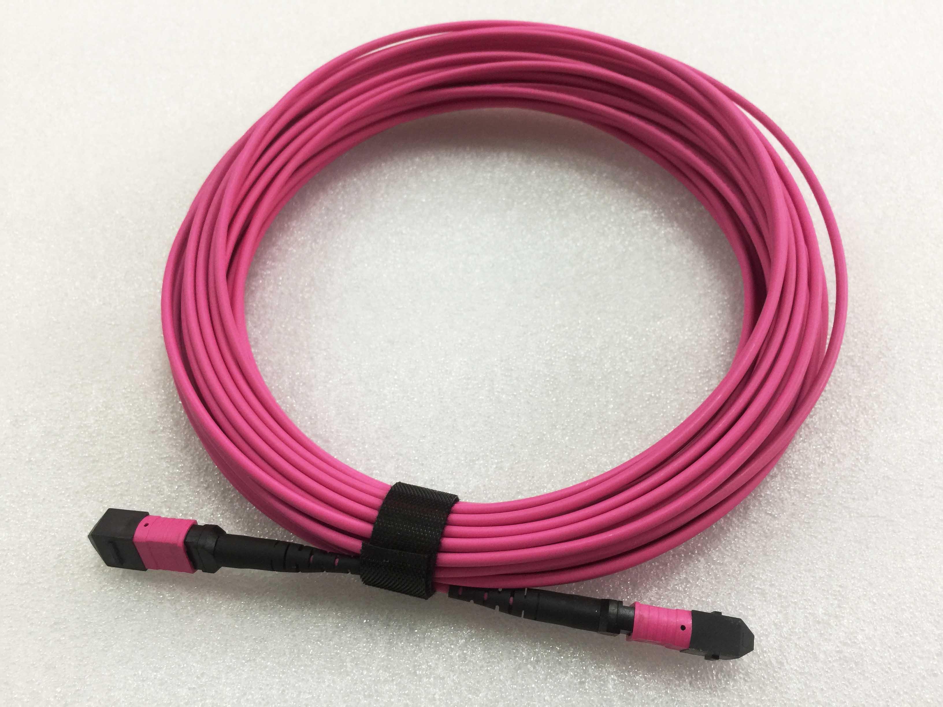 高密度MPO/MTP光缆 | MPO- MPO干线光缆12芯OM4粉色10M LSZH