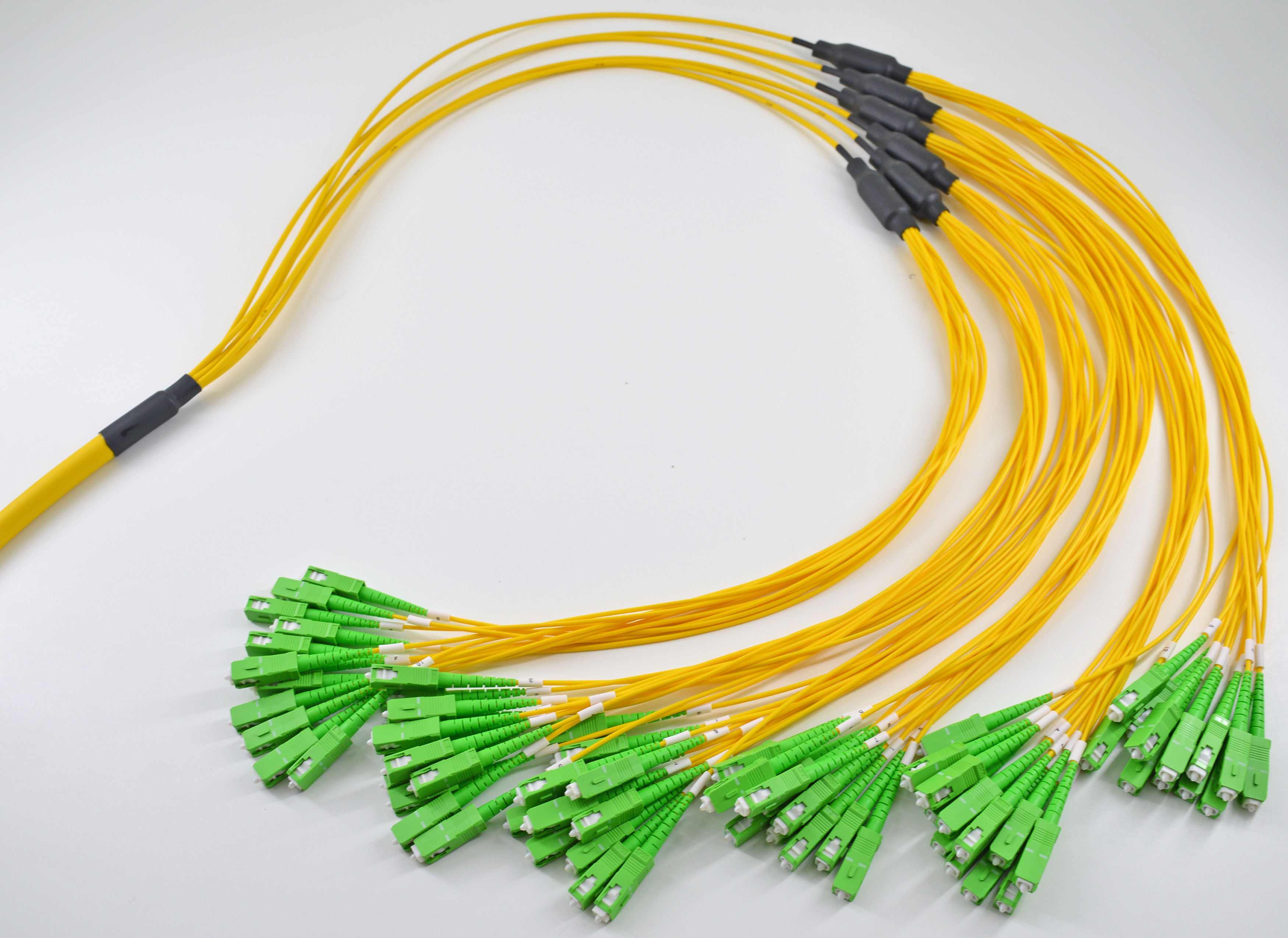 FTTH散装光纤干线电缆跳线SC 72芯G657A1单模黄色拉线
