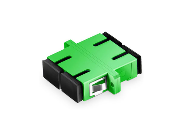 法兰SC/APC光纤适配器双工绿色0.2dB