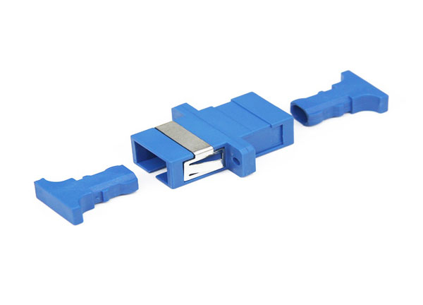 高质量SC/UPC单模单工光纤适配器蓝色