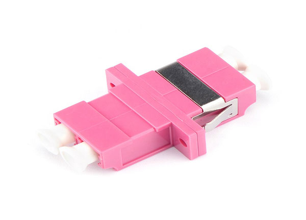 热卖液晶母到液晶母光纤适配器双工OM4粉色
