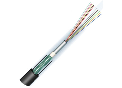 架空光缆|GYXTW光缆2芯单模铠装中心松套管G652DPE护套