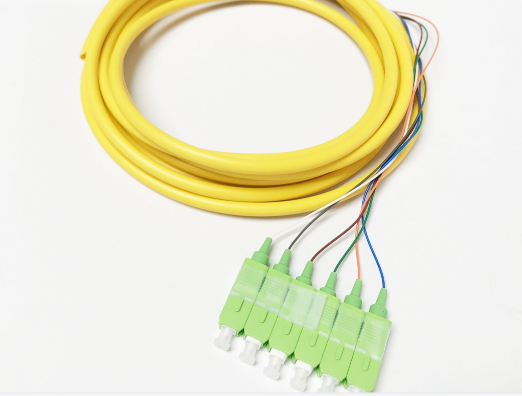 高密度散装光纤尾纤SC/APC 6芯SM康宁G657A1 LSZH黄色