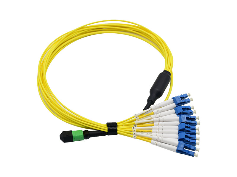 高密度MPO光纤跳线-LC APC跳线12芯2.0毫米单模