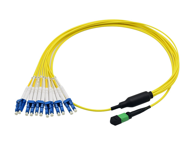 光纤跳线MPO-12F LC UPC跳线单模0.5/1/3m双工LSZH