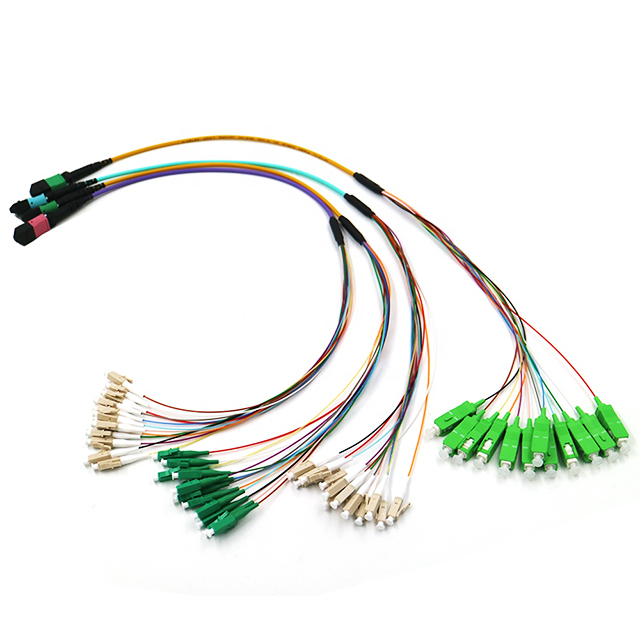 mpo lc optical trunk cables sm om3 12 cores 24 cores 96 cores and 144cores 3